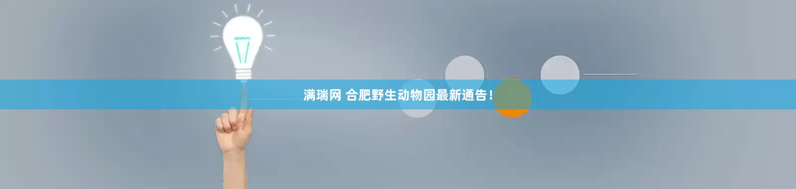 满瑞网 合肥野生动物园最新通告！